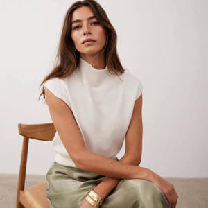 Mint Velvet Cream Wool Blend Knit Top